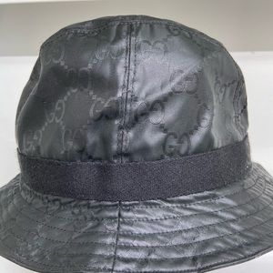Gucci leather bucket hat